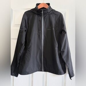 Mercedes-Benz Black Women Full Zip Hooded Windbreaker Jacket